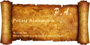 Petry Alexandra névjegykártya