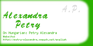 alexandra petry business card